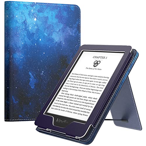 MoKo Case for All-New 6" Kindle(11th Generation, 2024/2022 Release)/(10th/8th Gen, 2019/2016), Ultra Lightweight PU Shell Cover with Auto Wake/Sleep for Kindle 2024, Blue Starry Sky - Image 1