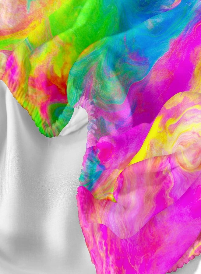 AILONEN Tie Dye Fitted Sheet Full Size, Superior Colorful Hiphop Style Bed Sheets for Girls Teens Kids,Gypsy Bedroom Sheet Set,Bedding Decor Set,1 Fitted Sheet and 2 Pillow Case,3 Piece - Image 4