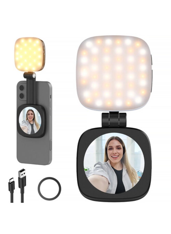 نيوير BASICS NL48B Magnetic Selfie Light as Stand and Mirror - Image 1