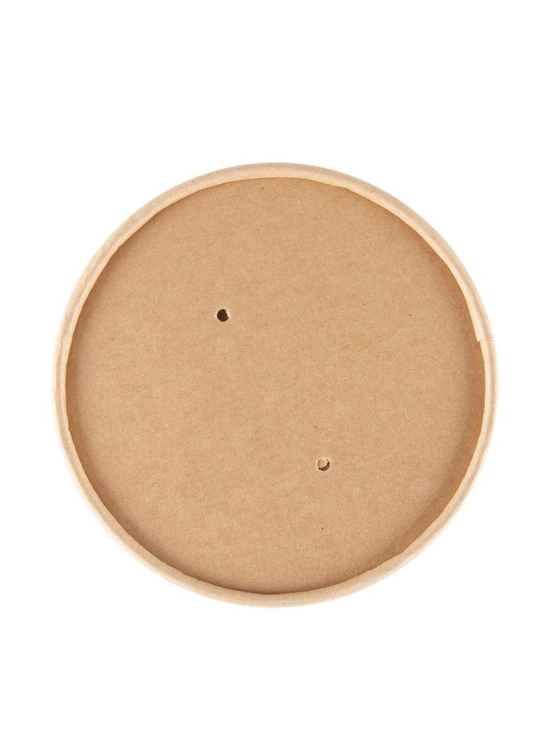 Brown Kraft Paper PE Coated Water & Oil Resistant Salad Bowl with Lid  8Oz - Image 3