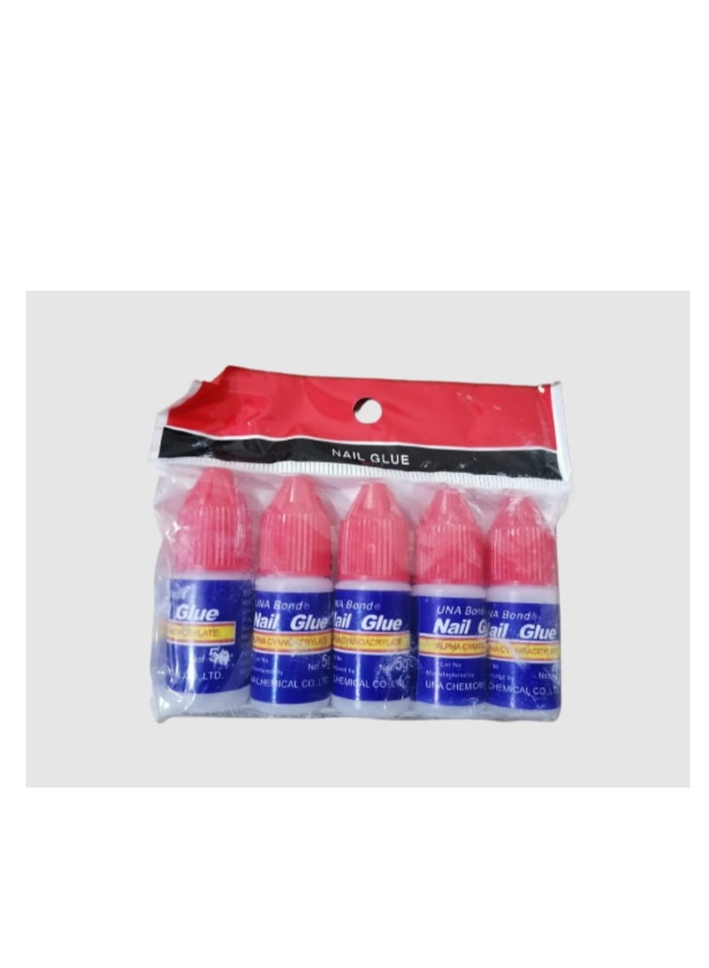 UNA BOND 5-Piece Nail Glue Clear 5 g - Image 2