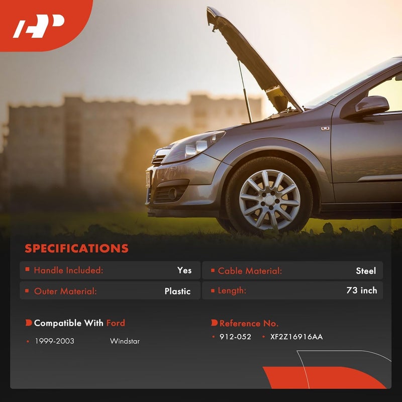 Front Hood Latch Release Cable for Ford Windstar - Image 2