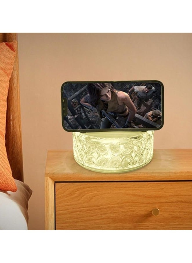 2-in-1 Night Light Wireless Charger Soft LED Bedside Lamp with Fast Charging Pad for iPhone, Samsung & Qi-Enabled Devices - Image 2