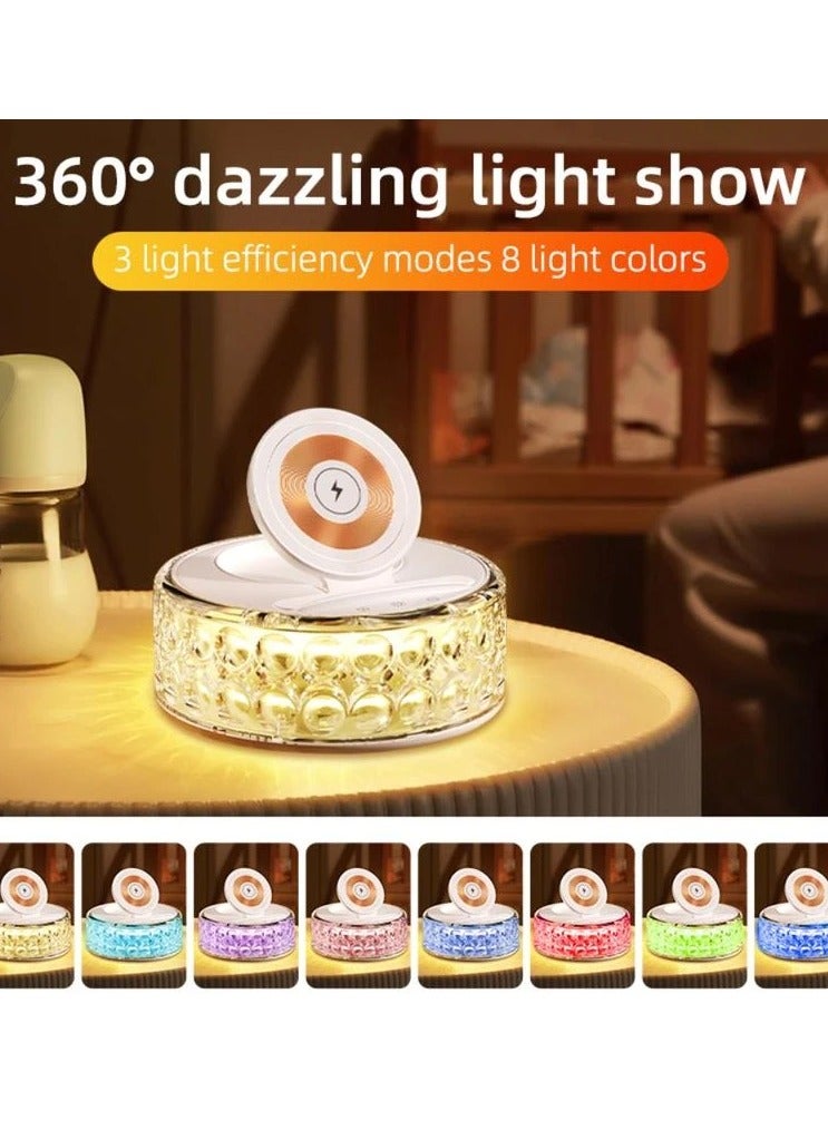 2-in-1 Night Light Wireless Charger Soft LED Bedside Lamp with Fast Charging Pad for iPhone, Samsung & Qi-Enabled Devices - Image 4