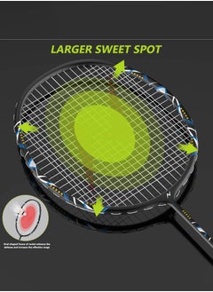 Arabest Badminton Racket Set - 2 Pack Ultra-Light Alloy Badminton Set, Including 2 Rackets, 5 Badminton Shuttlecocks and Premium Badminton Bag for Beginners and Professional Sports  - Image 3