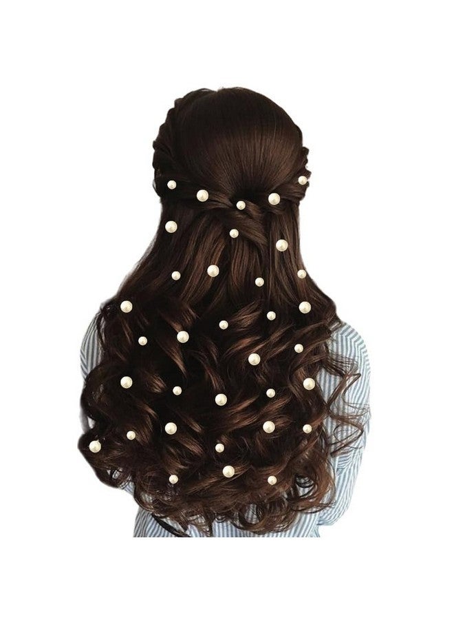 توهج الشعر ملصقات شعر لؤلؤية مستديرة: مجموعة من 18 (6 مم) و16 (8 مم) لؤلؤة، سهلة اللصق، لا تحتاج إلى دبابيس، عبوة من 34 قطعة_2860_فضي - Image 1