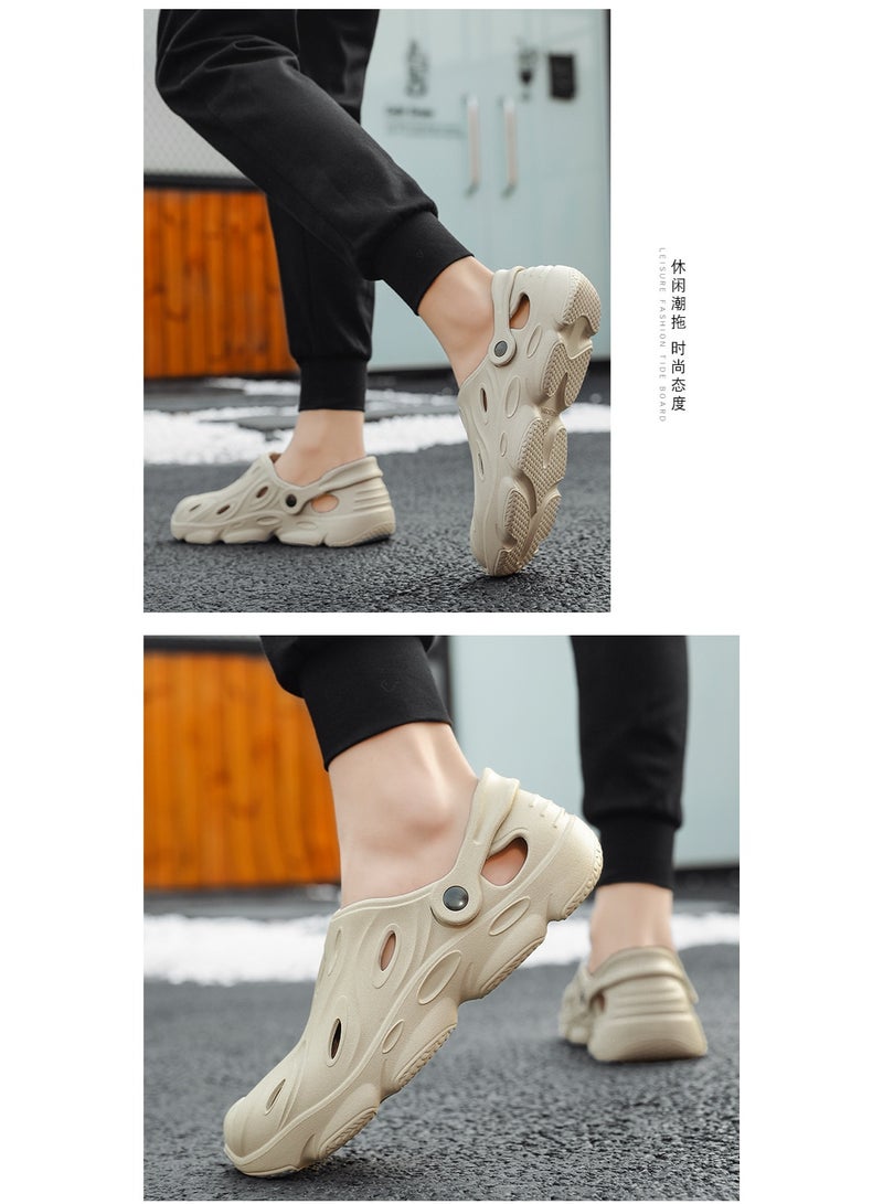 NIBEMINENT Men's Summer Large Size Hole Shoes Bag Head Hollow Men's Sandals Lightweight Breathable Outdoor Beach Shoes Men Summer Sandals  - Image 3