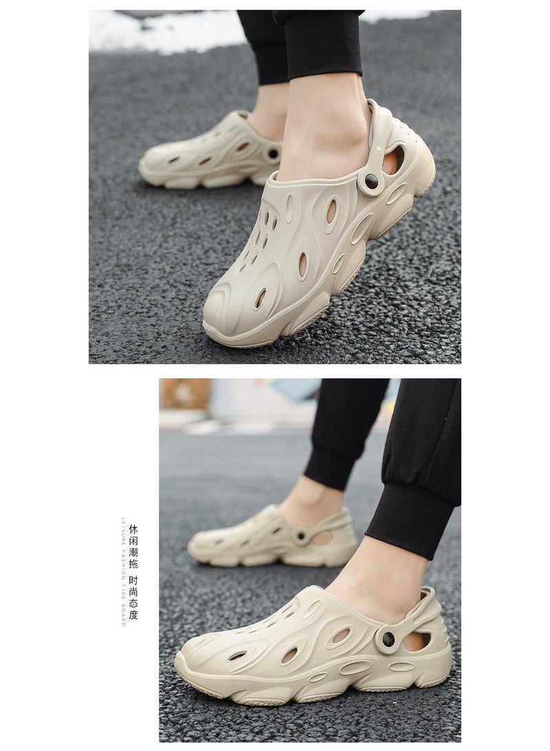 NIBEMINENT Men's Summer Large Size Hole Shoes Bag Head Hollow Men's Sandals Lightweight Breathable Outdoor Beach Shoes Men Summer Sandals  - Image 2