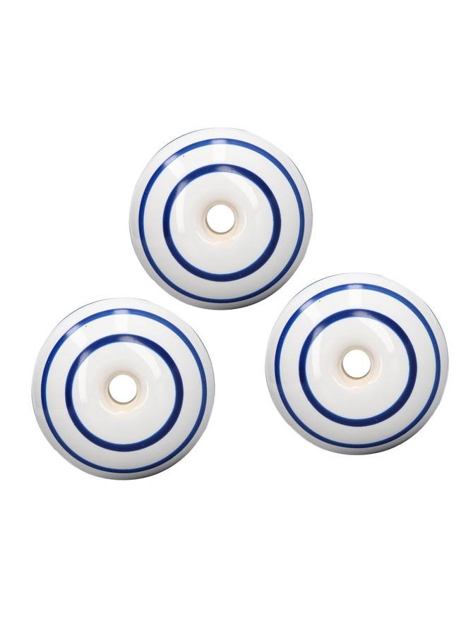 Thoraya 3Pcs Ceramic Single Knob Elegant Round Closet Door Handles for Cabinets Furniture Handles  - Image 5