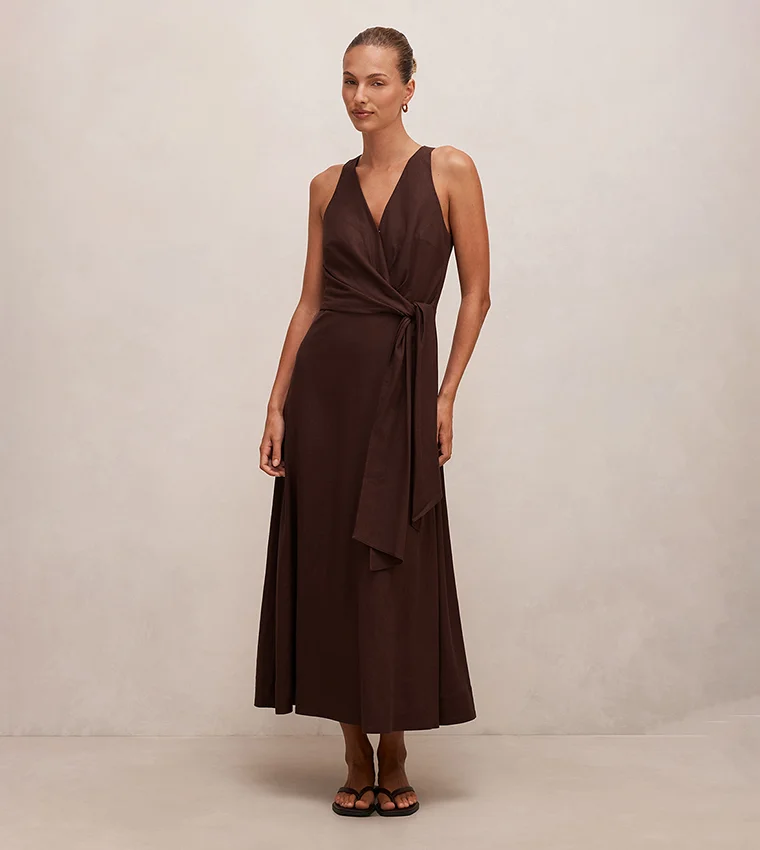 Forever New Zoey Halter-Neck Tie Midi Dress