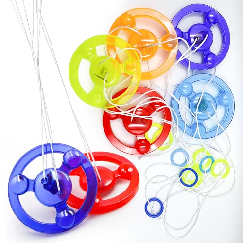 PROLOSO Rope Flywheel Spinner Light up Spinning Gyro Glow in The Dark Party Favors Kids Prize 20 Packs - Image 2