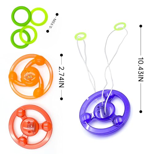 PROLOSO Rope Flywheel Spinner Light up Spinning Gyro Glow in The Dark Party Favors Kids Prize 20 Packs - Image 5