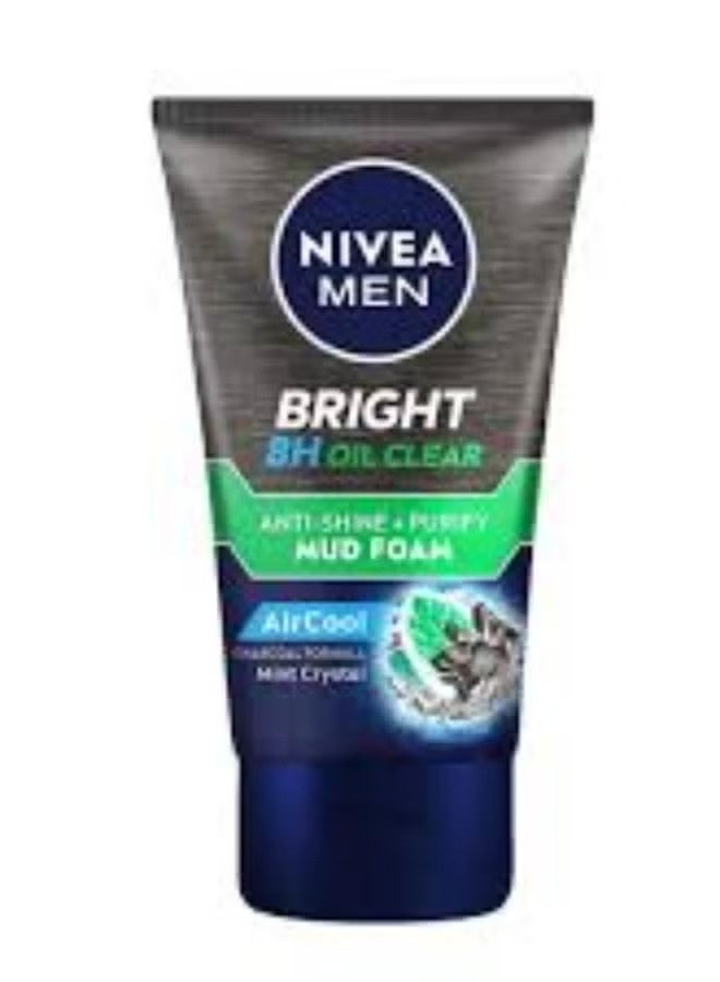 Nivea Bright 8H Oil Clear Anti Shine + Purify Mud Foam100 ml
