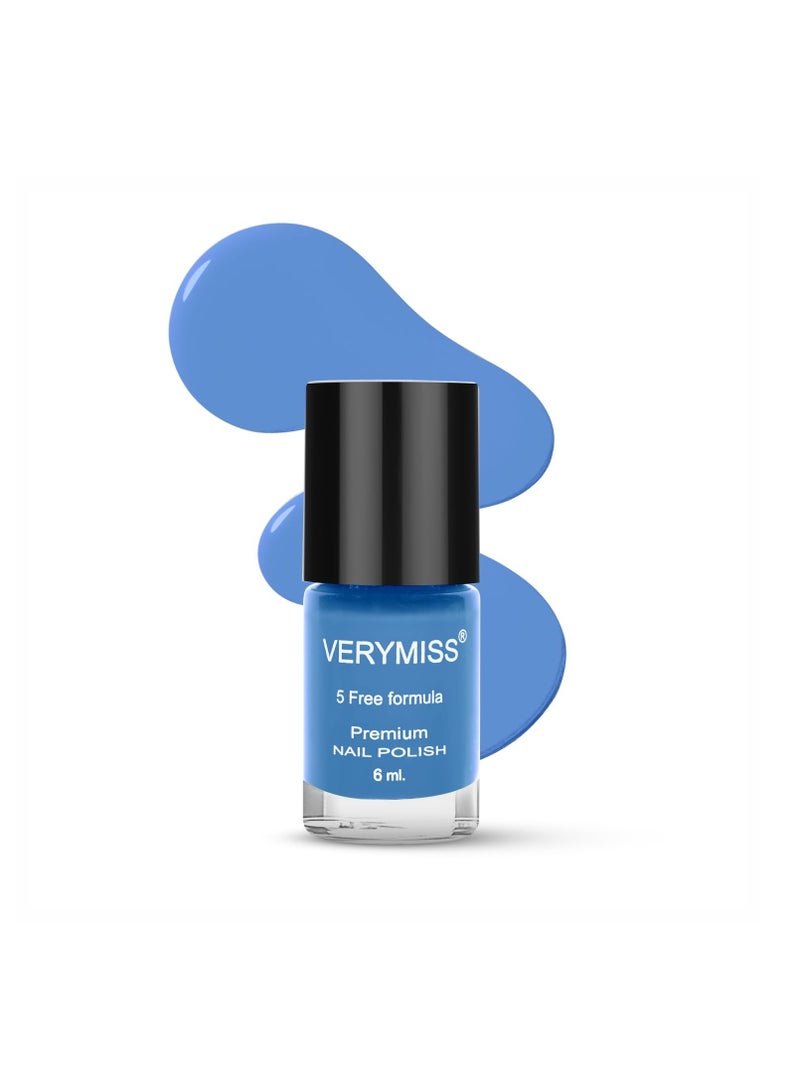 VERYMISS Premium Glossy Azure  Nail Polish 6ml   Smooth Application Quick Drying   Paraben Free Ultra Long Lasting Nail Paints  Pack of 1 - Image 1