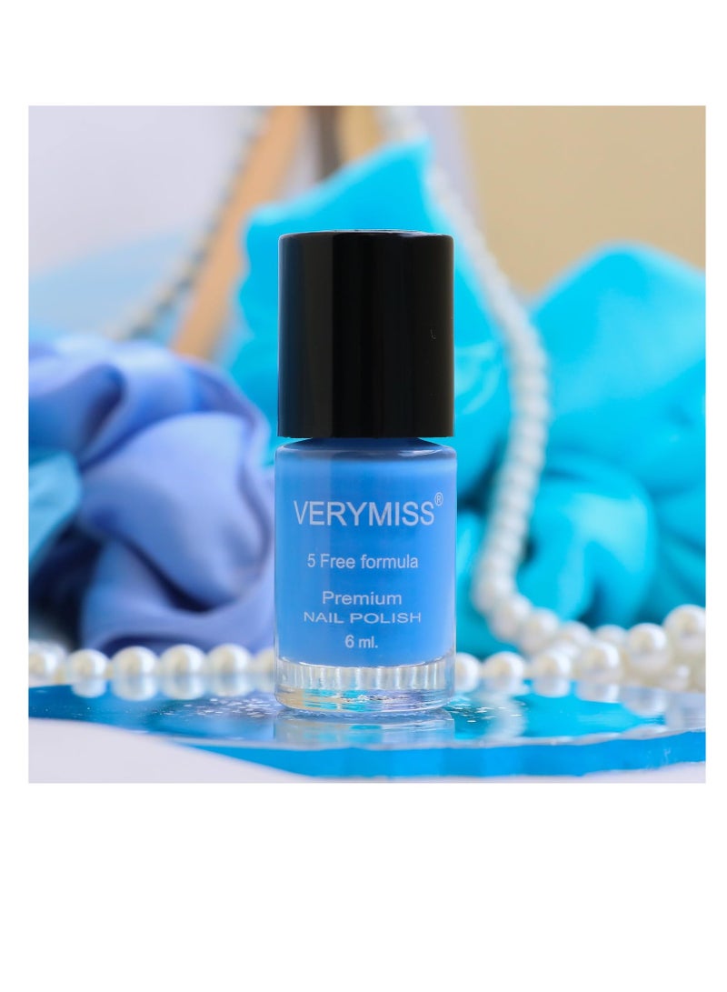 VERYMISS Premium Glossy Azure  Nail Polish 6ml   Smooth Application Quick Drying   Paraben Free Ultra Long Lasting Nail Paints  Pack of 1 - Image 3