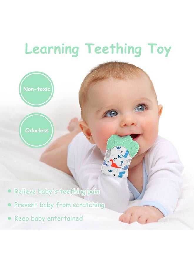 Vicloon 2Pack Silicone Teething Mitt, Soothing Infant Teething Mitten Pain Relief, Prevent Scratches Glove, Safe Silicone Teething Toys For 0-12 Months  - Image 5
