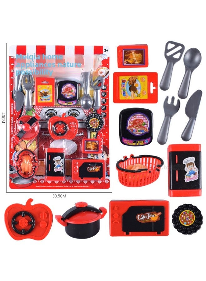 Board Fresh Fruit Shop Cut Fruit Shopping Cart Set Toy Children's Kitchenware Set Combination-Color:53118 Board-mounted Cute Birthday Party Set Toys - Image 4