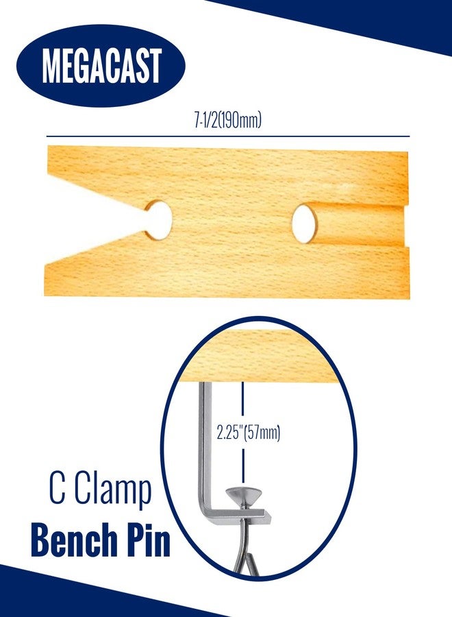 Megacast V-Slot C-Clamp Bench Pin Clamp Mount On Table Workbench Jewelers Tool - Image 4