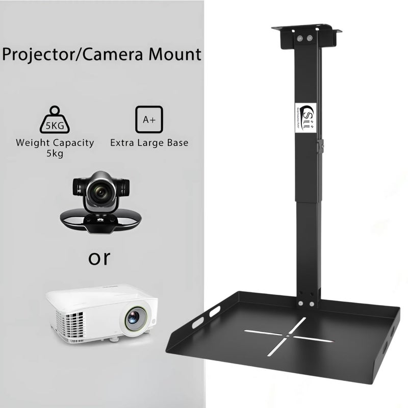 Device of Sii with SHEIKH INDUSTRIES (INDIA) حامل سقف بروجكتور عالمي من Sii، صينية قابلة للتعديل في الارتفاع، تركيب على الحائط/السقف (ظهر الصينية 3 قدم) - Image 3