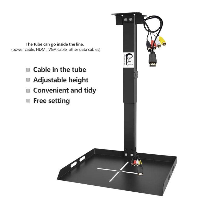 Device of Sii with SHEIKH INDUSTRIES (INDIA) حامل سقف بروجكتور عالمي من Sii، صينية قابلة للتعديل في الارتفاع، تركيب على الحائط/السقف (ظهر الصينية 3 قدم) - Image 4