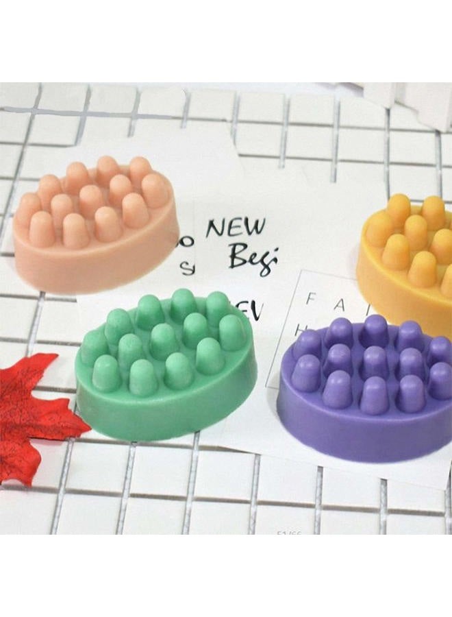 Fewo 2 Pcs Massage Bar Silicone Molds 4 Cavities 4.5oz Soap Mold for DIY Soap, Chocolate, Candle (Pack of 2) - Image 4
