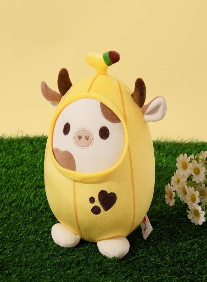PEACH CAT Cute Banana Cow Plush Pillow Banana Cow Stuffed Animal Cow plushie with Banana Outerwear for Kids Yellow 8" - Image 5