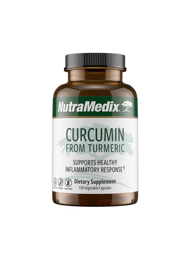 Nutramedix Curcumin - 500mg Turmeric Capsules - Promotes a Healthy Inflammatory Response, Immune System, Brain, Heart & Liver Support (120 Capsules) - Image 1