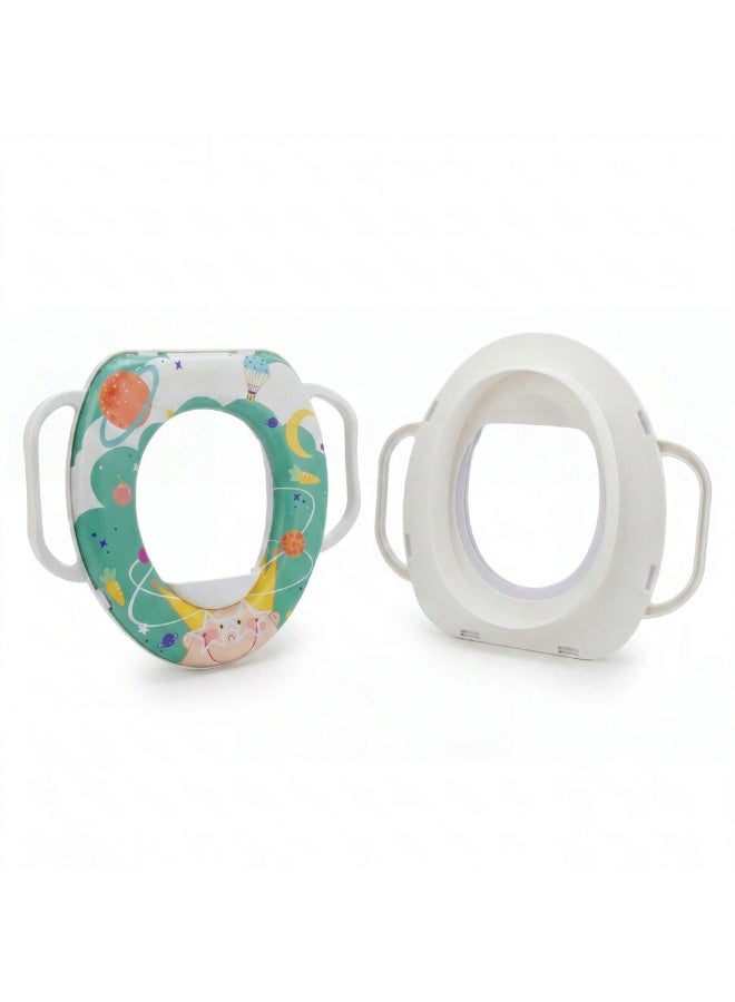 Premium Potty Training Seat for Toddlers with Handles & Splash Guard - Secure Baby Toilet Trainer Ring - Image 1