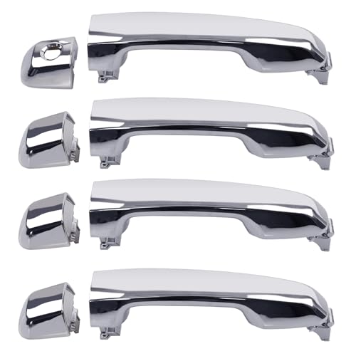 Gledewen Exterior Door Handle 4 PCS Front Rear Left Right, Compatible with 2009-2021 Toyota 4Runner Lexus GX460, Replaces# 69210-60100 69217-35050 69210-35180-B - Image 1