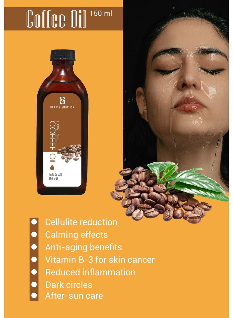 BEAUTY AMBITION Beauty Ambition, Coffee Oil for Cellulite Reduction & Anti-Aging, 150ml  - Image 2