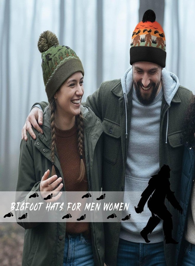 Berlune 3 Pcs Sasquatch Winter Beanie Hat for Men Winter Knit Cuffed Beanie for Men Women Warm Christmas Outdoor Gifts, Multicolor, One size - Image 3