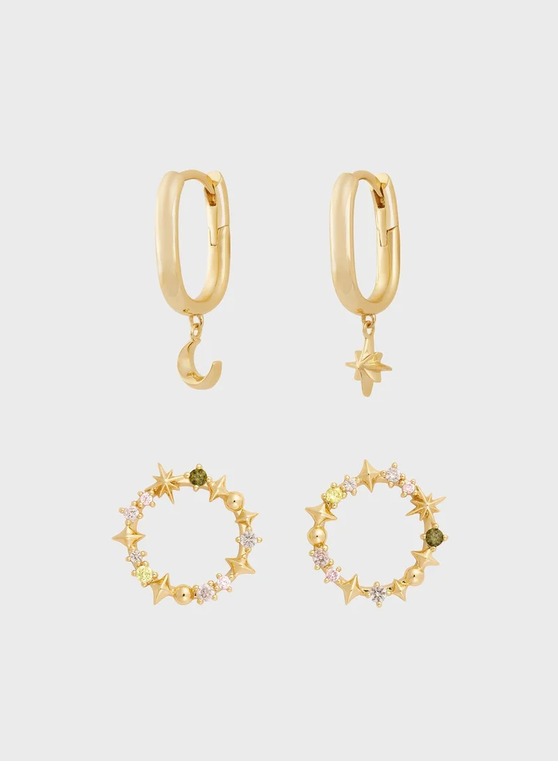 Wanderlust + co Selene Huggie Earrings