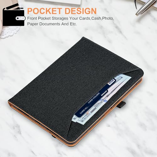 Vakarey for iPad Air 11 Inch Case M4/M3/M2(2026/2025/2024),iPad Air 5th/4th Generation 10.9 Case with Pencil Holder,Hand Strap & Shockproof Stand Cover,Black - Image 3