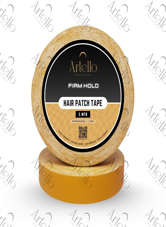 Artello® ULTRA HOLD and FIRM HOLD Hair Wig Tape Combo, Double-Sided Adhesive for Hair Patch Fixing (Yellow: 1 Inch x 5 Meters) & Transparent Tapes for Base Protection (Red: 1 Inch x 5 Meter) - Image 2