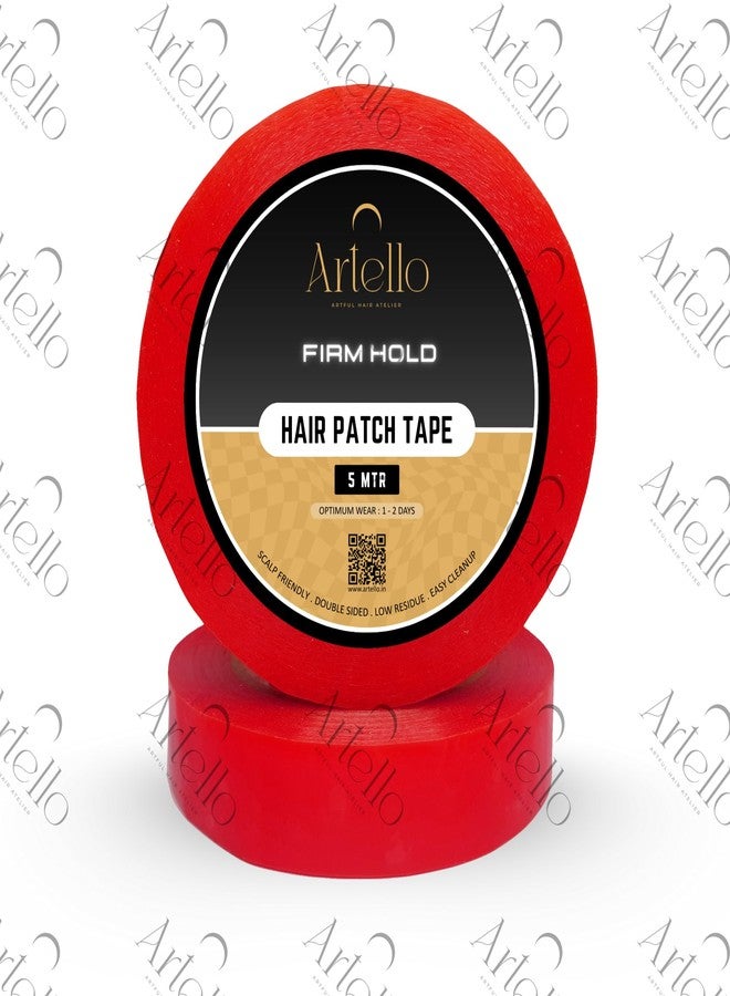 Artello® ULTRA HOLD and FIRM HOLD Hair Wig Tape Combo, Double-Sided Adhesive for Hair Patch Fixing (Yellow: 1 Inch x 5 Meters) & Transparent Tapes for Base Protection (Red: 1 Inch x 5 Meter) - Image 3