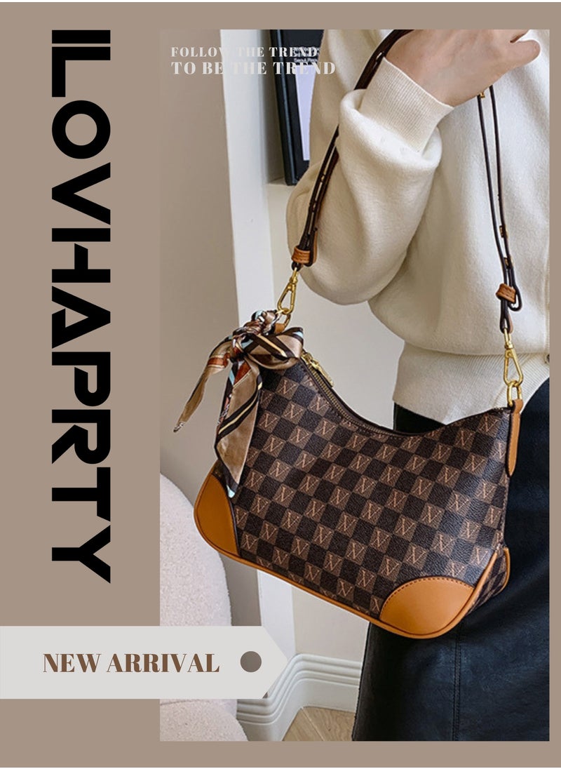 ILovhaprty Shoulder Bags for Women Cute Hobo Bag, Leather Tote Bag For Women, Slouchy Bag,Hobo Purse,Large Hobo Bags With Zipper  - Image 1