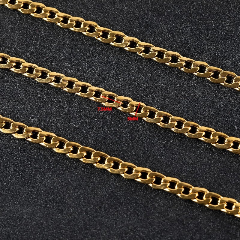 UMAOKANG 16.4 Feet Stainless Steel Gold Cuban Chains 5mm Twisted Links Chain Spool Necklace Chain Bulk with Open Jump Rings Lobster Clasps for Women DLY Bracelet Jewelry Making - Image 5