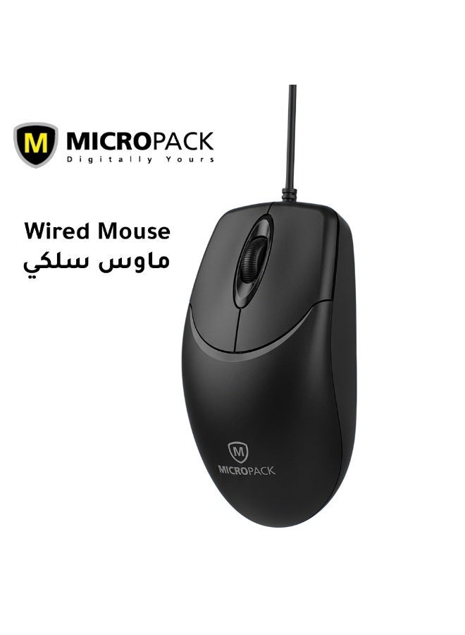 مايكروباك ماوس سلكي ضوئي Micropack M-101 - دقة 1000 DPI، واجهة USB 2.0، متوافق مع Windows و Mac - Image 1