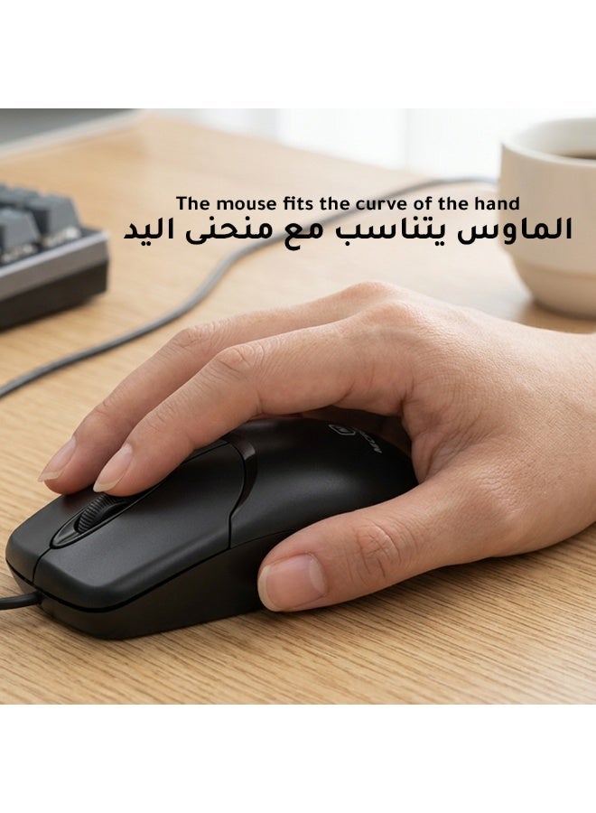 مايكروباك ماوس سلكي ضوئي Micropack M-101 - دقة 1000 DPI، واجهة USB 2.0، متوافق مع Windows و Mac - Image 3