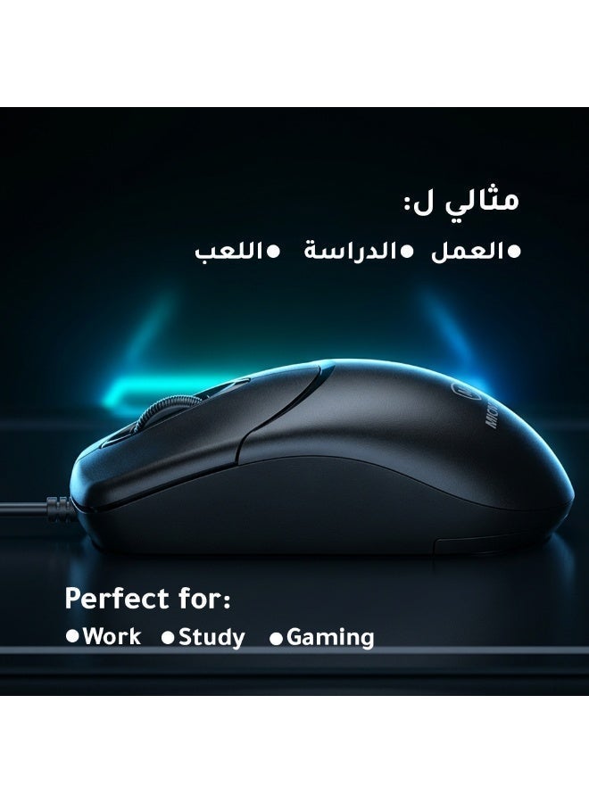 مايكروباك ماوس سلكي ضوئي Micropack M-101 - دقة 1000 DPI، واجهة USB 2.0، متوافق مع Windows و Mac - Image 5