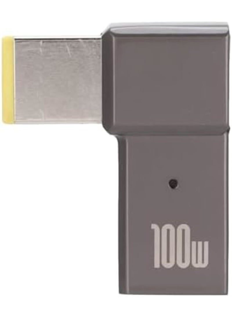 Barakah USB C to Slim Tip Adapter, Portable 100W 5A PD Fast Charging Converter Adapter, Trigger Converter, Zinc Alloy Right Angle L-Shape USB Type‑C PD Adapter, Compatible with Lenovo, Yoga, ThinkPad Series - Image 2