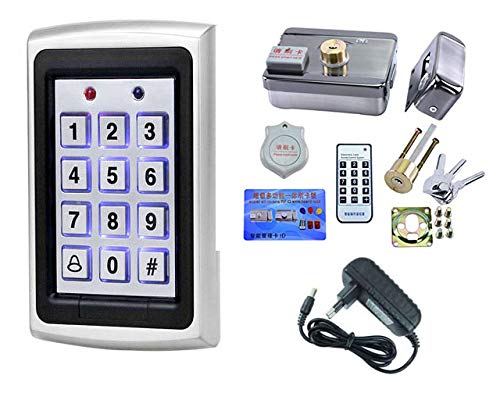NAVKAR SYSTEMS NAVKAR SYSTEMS Waterproof RFID Access Control with Motorized Lock and Power Supply for Wooden Door  - Image 1