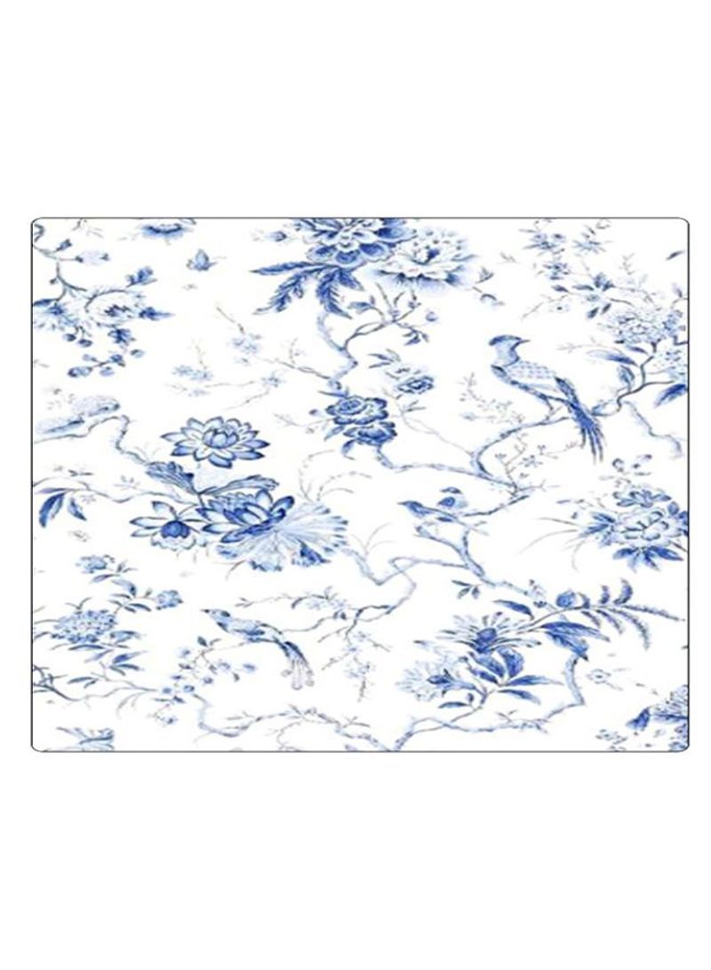 وسادة ماوس للألعاب مضادة للانزلاق مطبوعة زرقاء/بيضاء