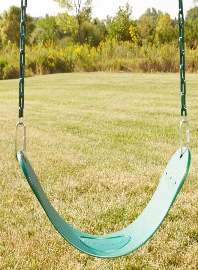 Swing-N-Slide WS 4761 Heavy Duty Swing Seat Set of Outdoor Playground Swings with Coated Chains & Quick Links, Green, Pack of 2 - Image 3