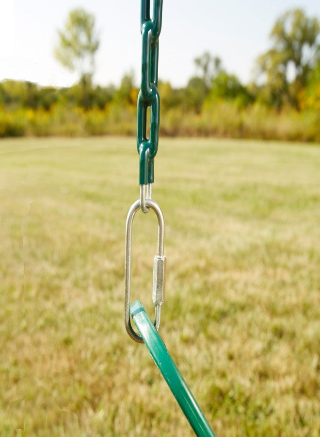 Swing-N-Slide WS 4761 Heavy Duty Swing Seat Set of Outdoor Playground Swings with Coated Chains & Quick Links, Green, Pack of 2 - Image 5