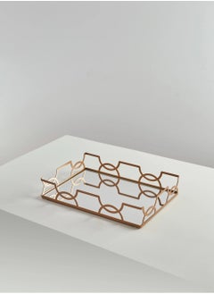 Generic Azalia Gold Rectangular Tray  - Image 1