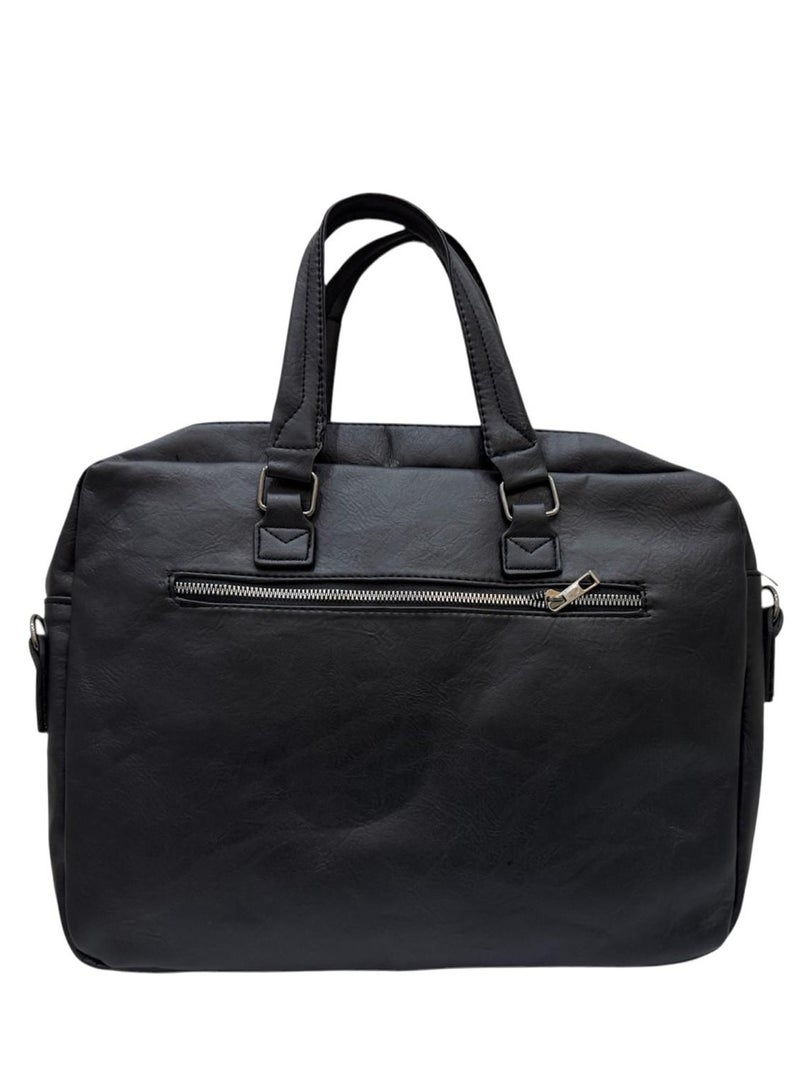 Jeep Buluo Jeep Leather Laptop Briefcase Messenger Bag for Men (blak) - Image 2