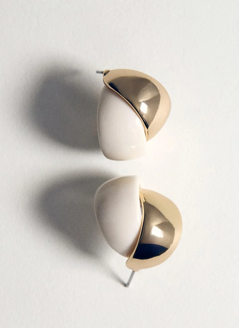 MANGO Mixed resin earrings