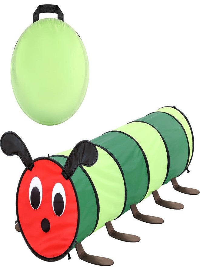 Soulchen Caterpillar Shaped Kids Play Tunnel 6-ft Colorful Pop Up Caterpillar Crawling Toy for Toddlers 1-3 Baby Crawling Tunnel Girl Boy Birthday Favor Gift for Infant Toddler Toys Dog Indoor Outdoor - Image 1