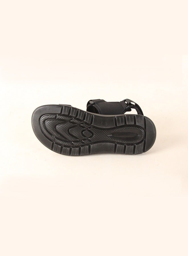 بوتيل 40-45 حجم كبير من الرجال السود فيلكرو الصنادل - تنفس أسفل لينة ومريحة ، ومناسبة في الهواء الطلق ، الشاطئ ، والأنشطة الترفيهية - Image 4